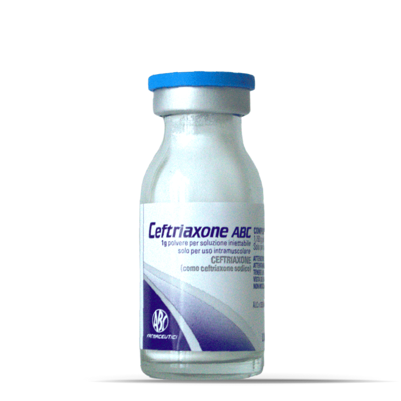 ცეფტრიაქსონი - Ceftriaxone ABC 1გ+3.5მლ 1 ფლაკონი